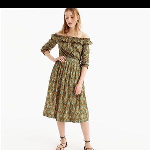 J. Crew Ratti Elephant Print Midi Skirt